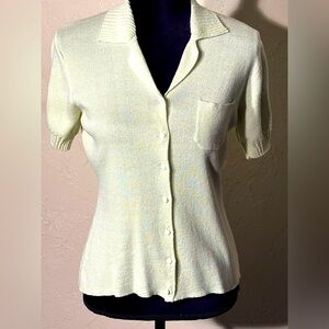 Vintage Women's Lime green button up sweater. Yes it’s really lime green.